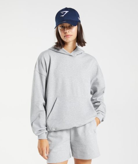 Women's Gymshark Rest Day Sweats Hoodie Light Grey | CA D183NA